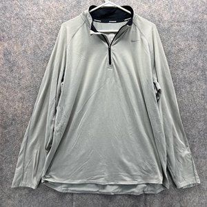 Nike Sweater Men Extra Large Blue Sweatshirt Pullover Athletic Dri Fit Running